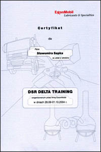 dexol certyfikat delta SS